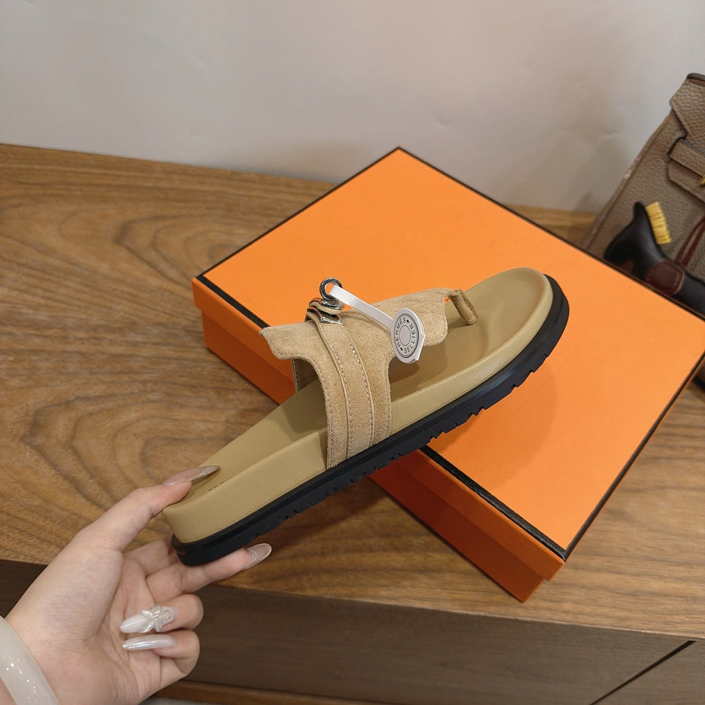 Sandales Hermès Empire - Camel