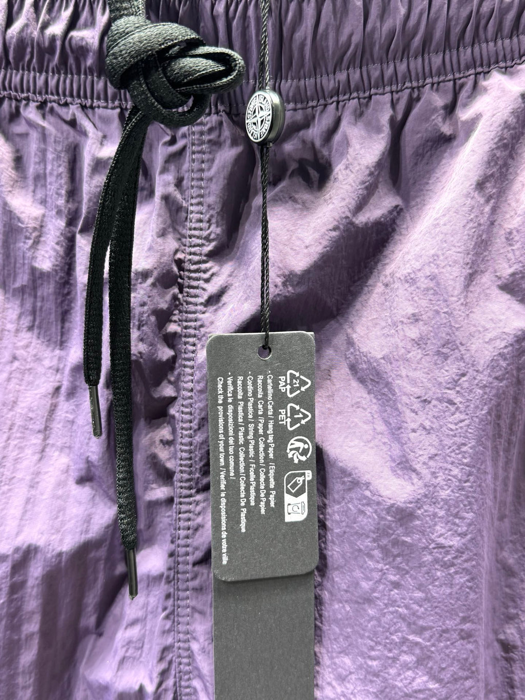 Short de bain Stone Island Nylon Metal violet - détail