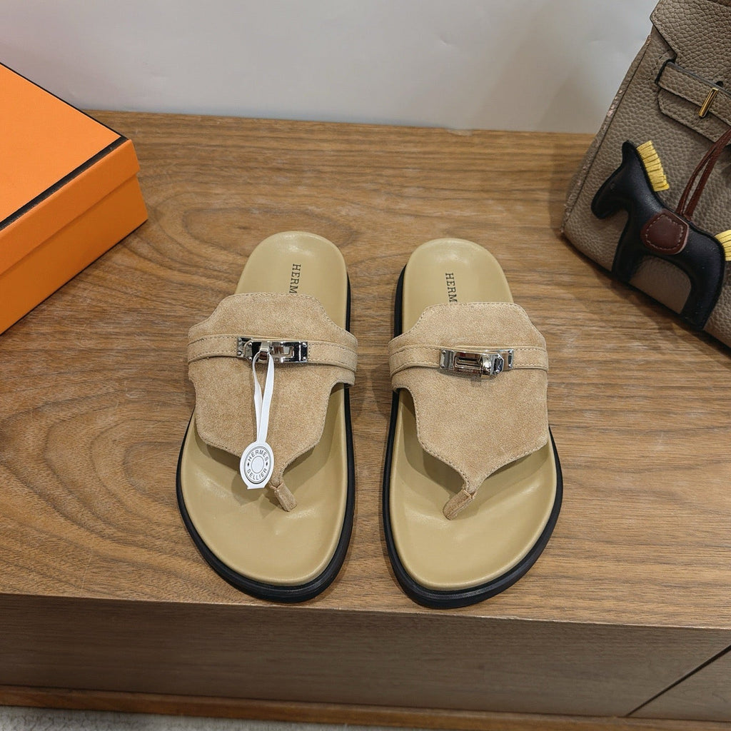Sandales Hermès Empire - Camel