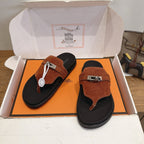 Sandales Hermès Empire - Cognac