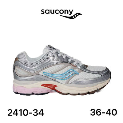 Saucony ProGrid Omni 9 blanc, argenté & rose - lot de 12