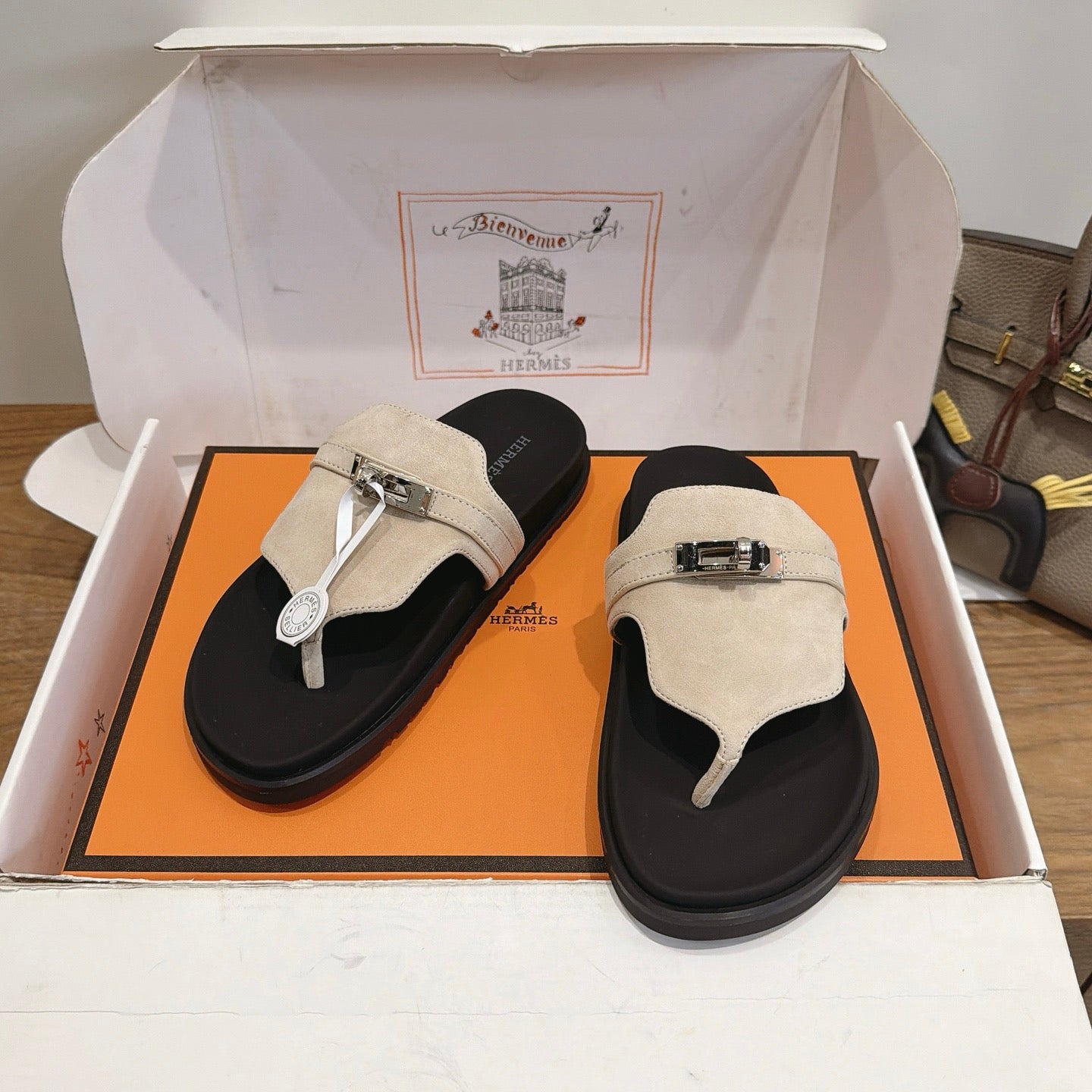 Sandales Hermès Empire - Beige