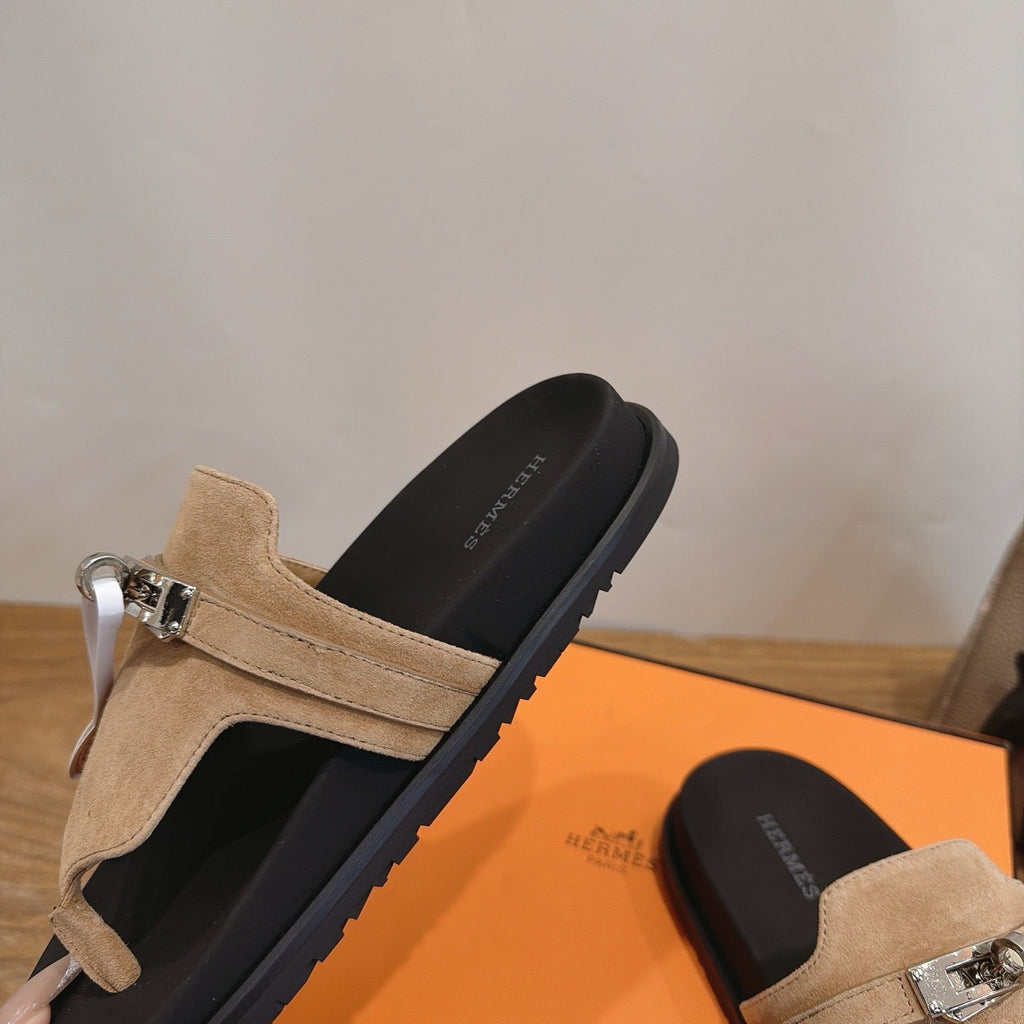 Sandales Hermès Empire - Cognac