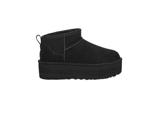 UGG- CLASSIC ULTRA MINI PLATFORM BOOTS- BLACK