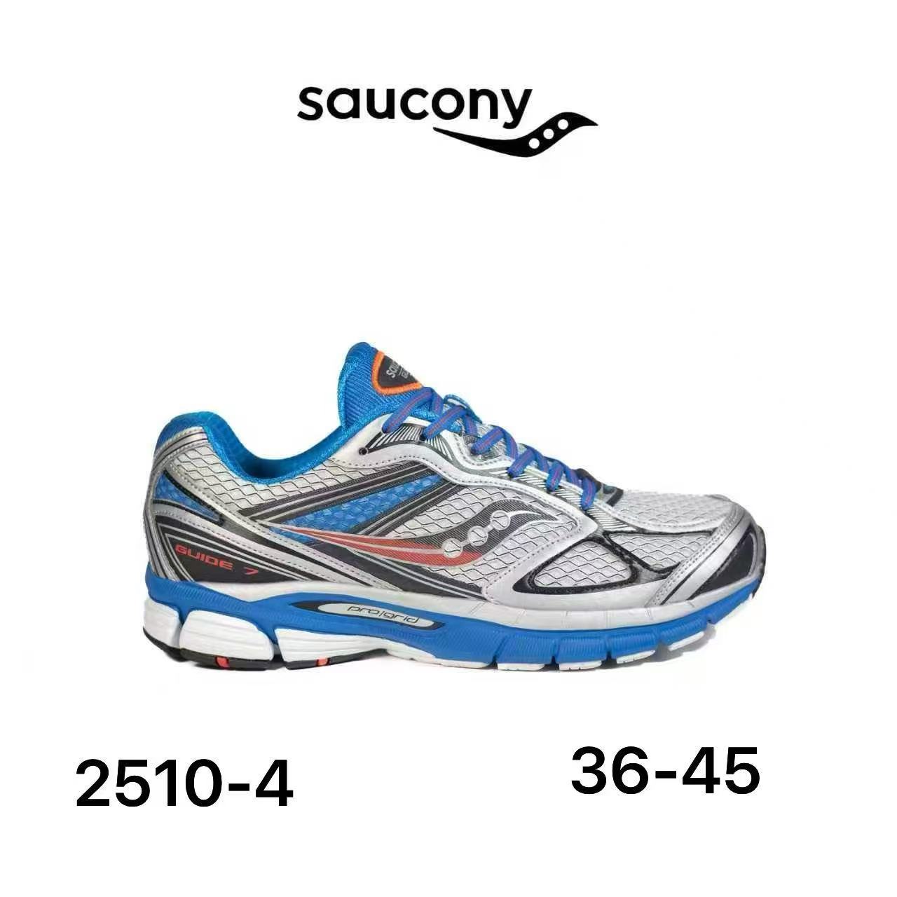 Saucony ProGrid Guide 7 Blanc Bleu Orange Lot de 12