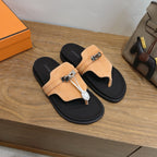 Sandales Hermès Empire - Cognac