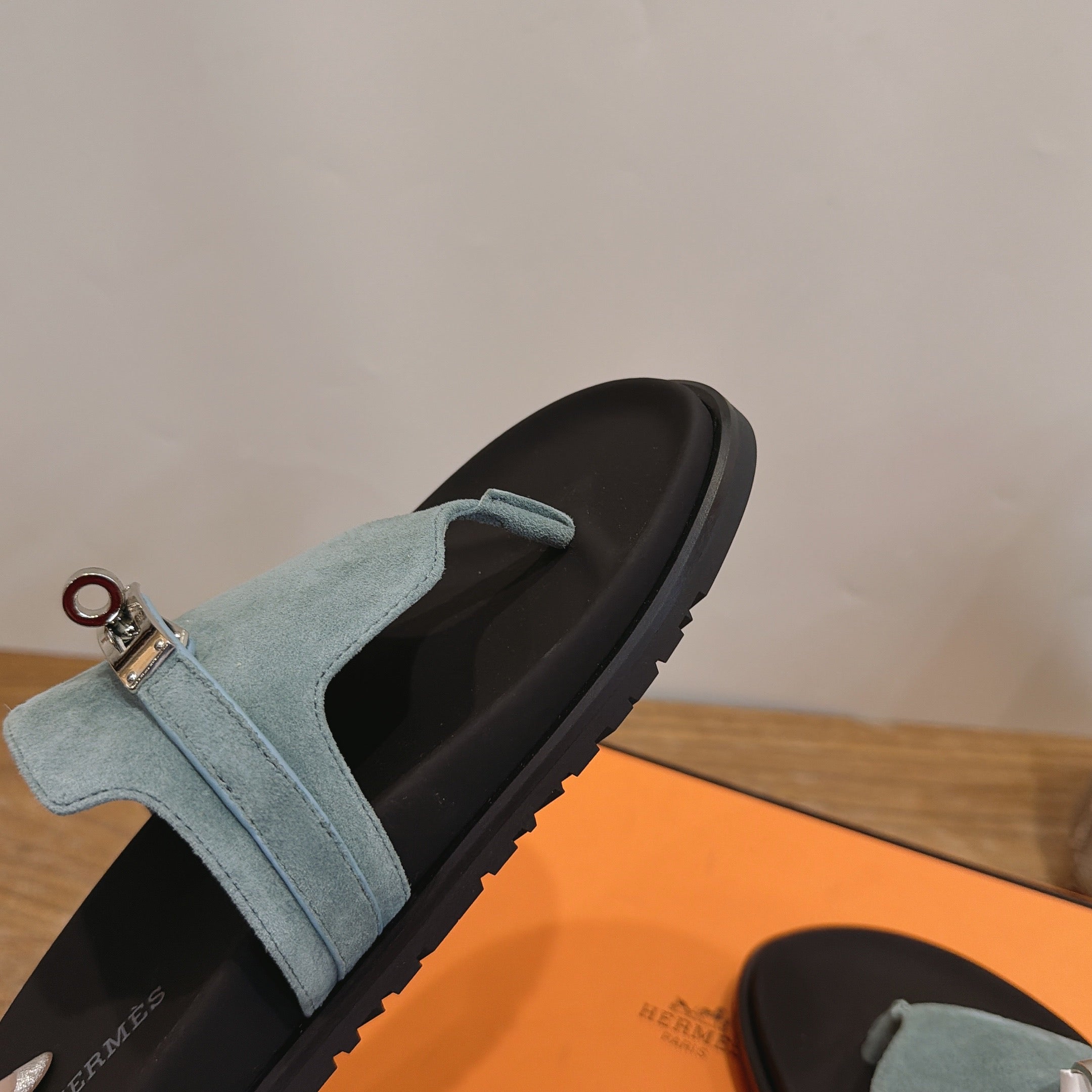 Sandales Hermès Empire - Bleu Gris
