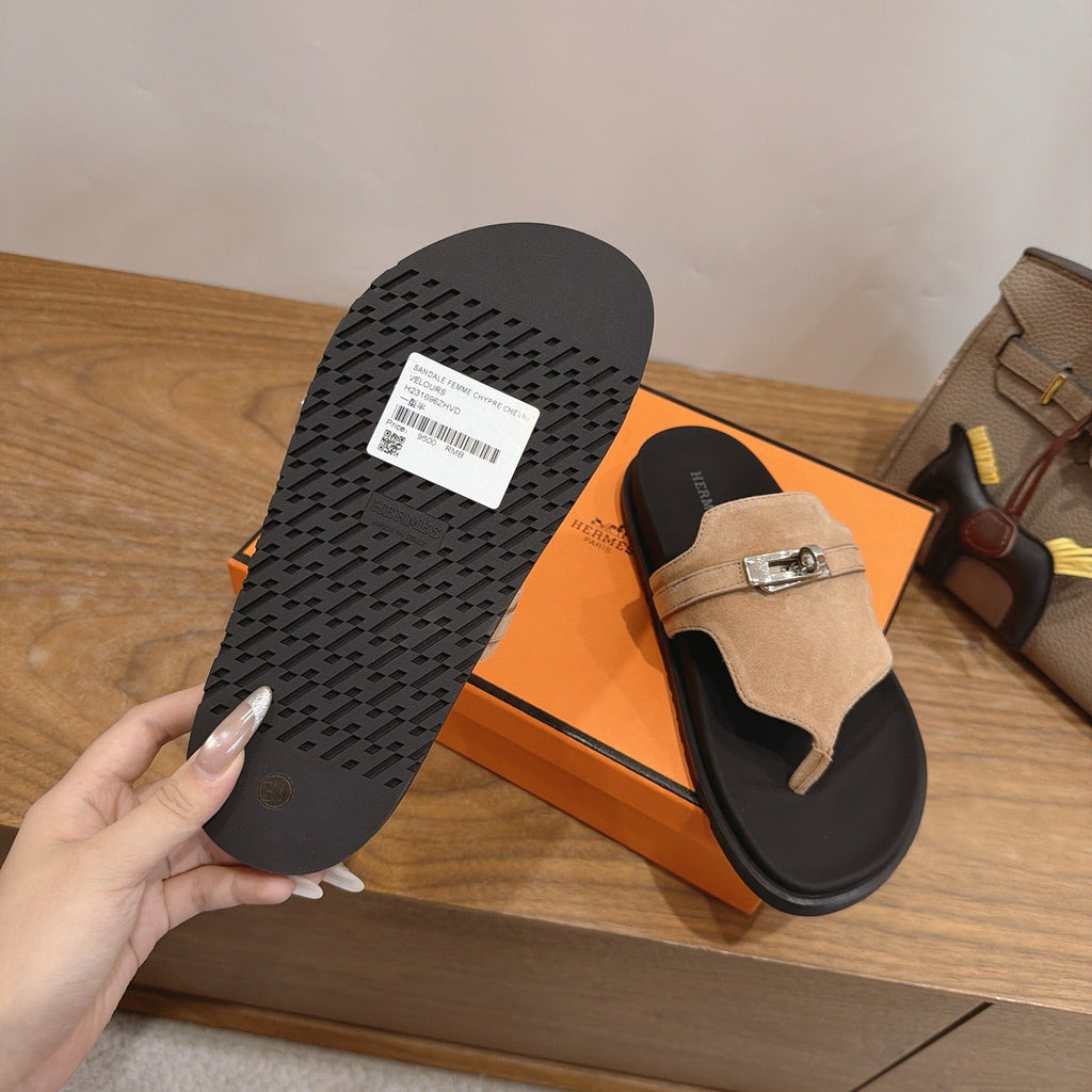 Sandales Hermès Empire - Cognac
