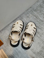 Sandales Louis Vuitton Nevada Écru dessus
