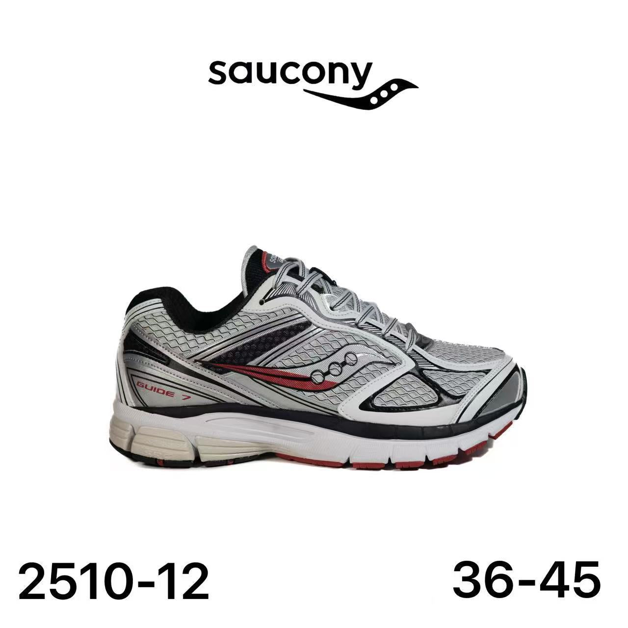 Saucony ProGrid Guide 7 Blanc Noir Rouge Lot de 12