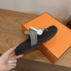 Sandales Hermès Empire - Gris