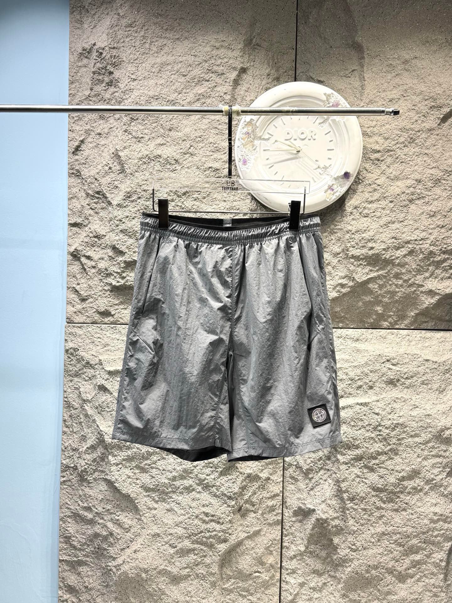 Short de bain Stone Island Nylon Metal gris argenté