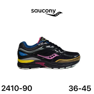 Saucony ProGrid Omni 9 noir, rose & or - lot de 12