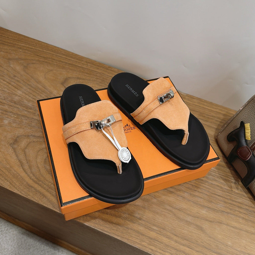 Sandales Hermès Empire - Cognac