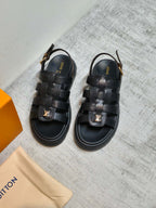 Sandales Louis Vuitton Nevada Noir dessus