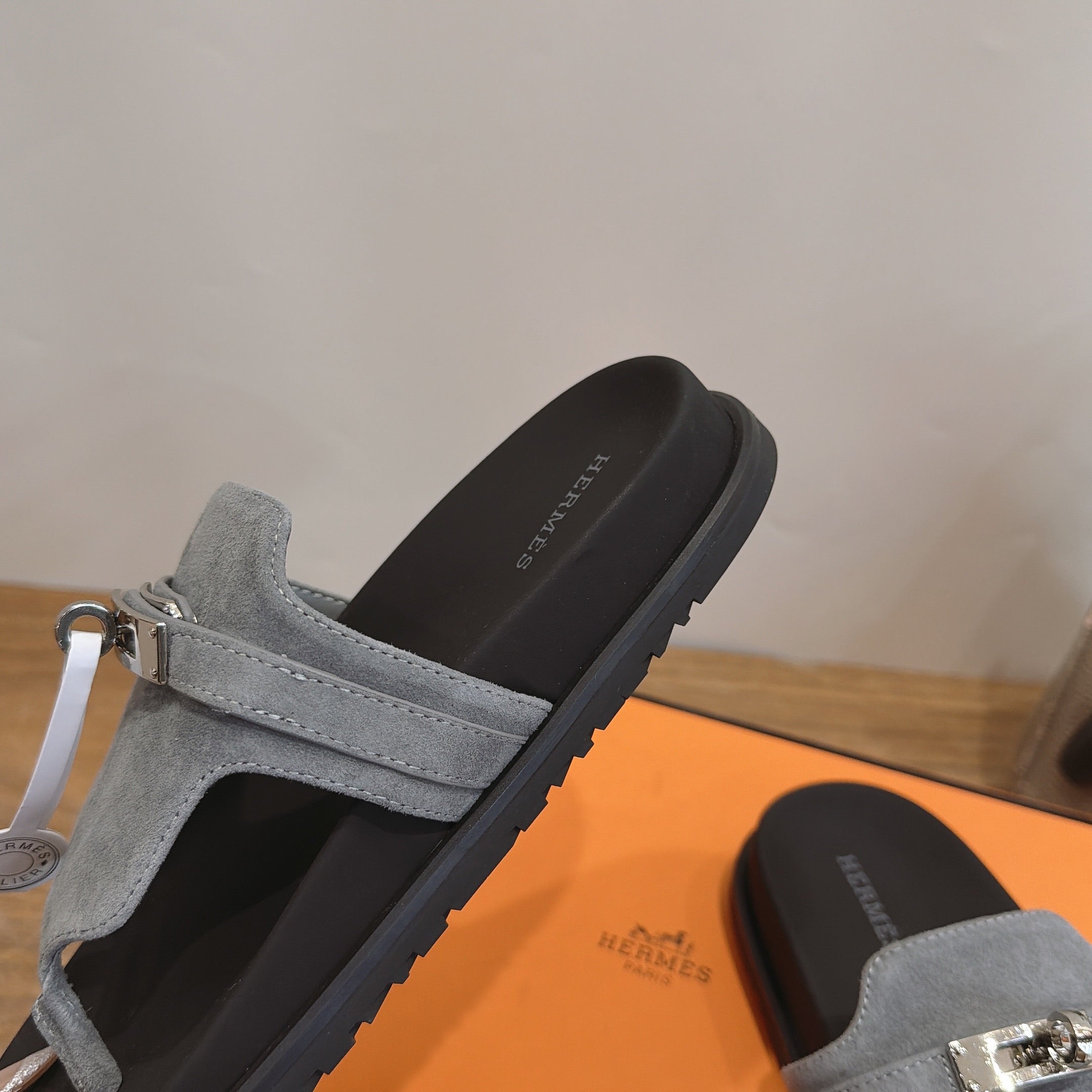 Sandales Hermès Empire - Gris