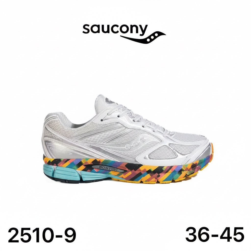 Saucony ProGrid Guide 7 Blanc Multicolore Lot de 12