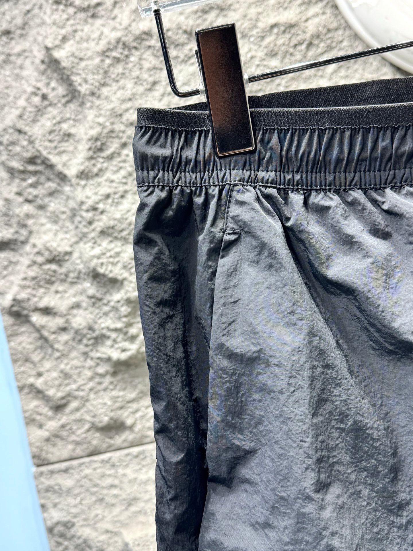 Short de bain Stone Island Nylon Metal noir - détail