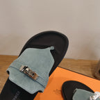 Sandales Hermès Empire - Bleu Gris