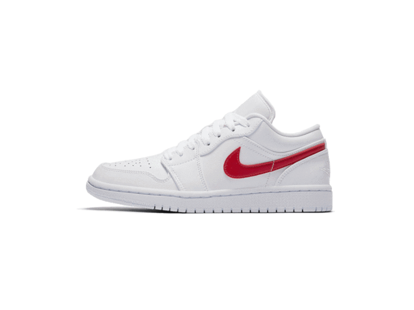 AIR JORDAN 1 Low WHITE UNIVERSITY RED