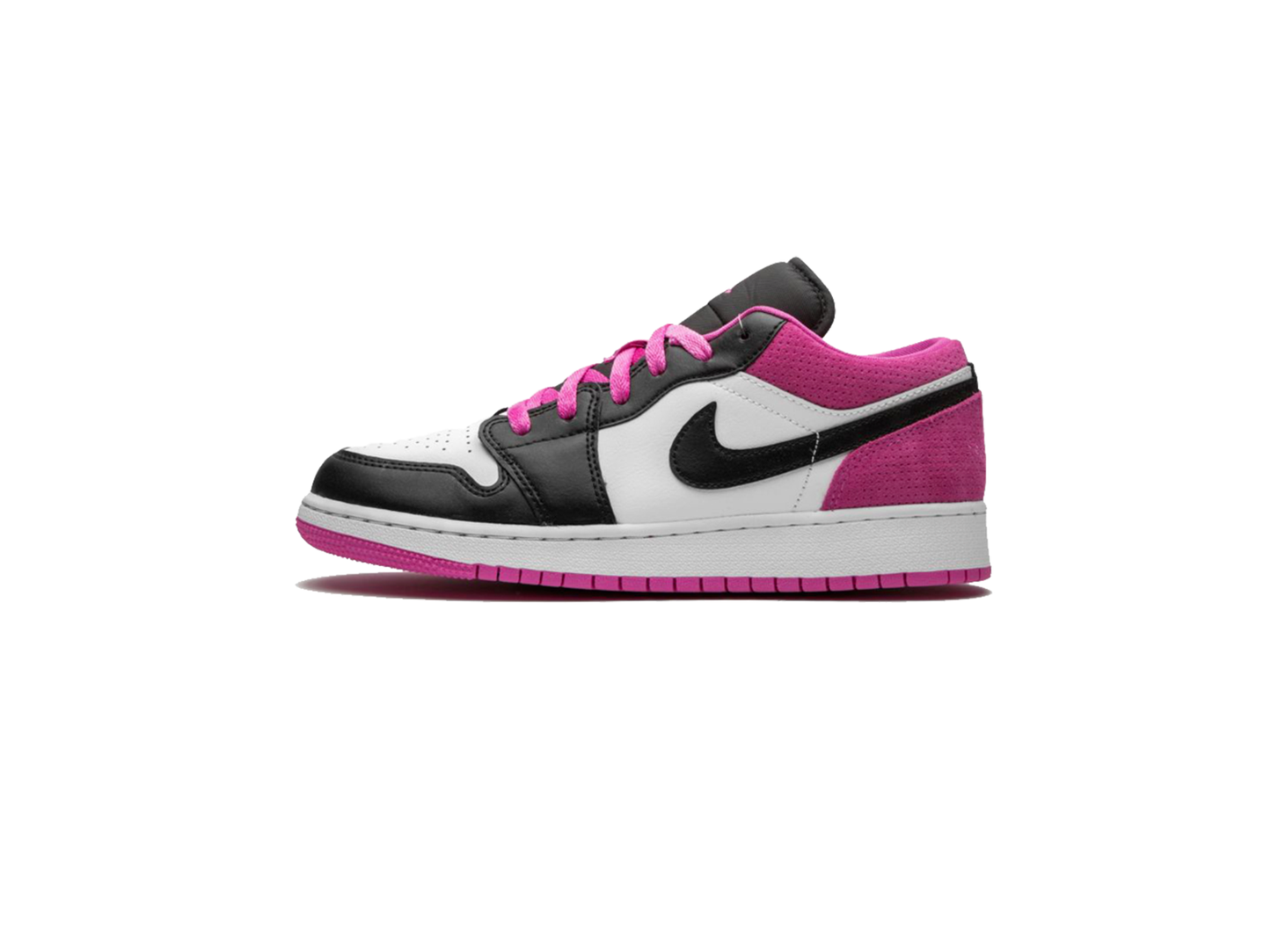 Air Jordan 1 Low Black Active Fuchsia