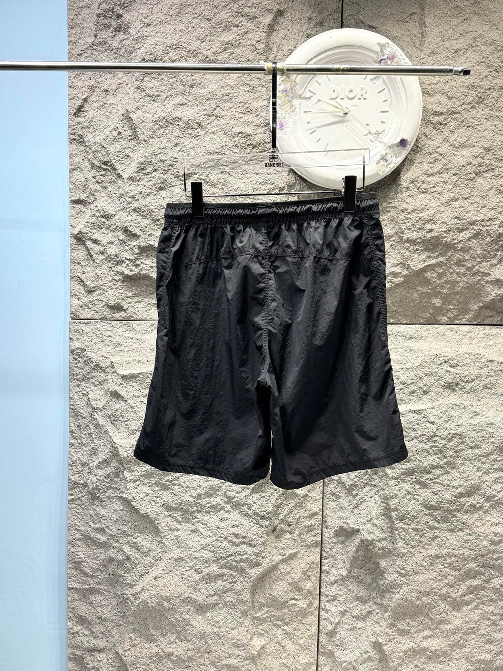 Short de bain Stone Island Nylon Metal noir - détail