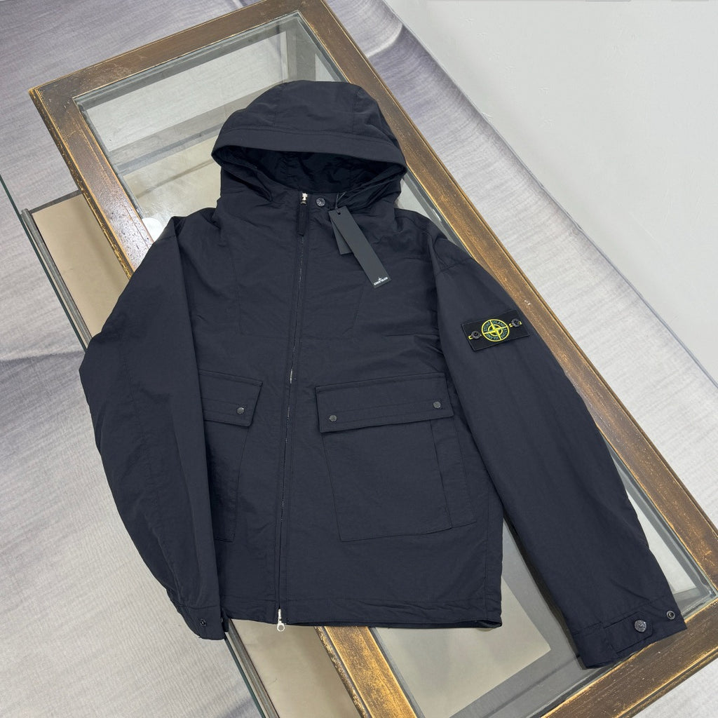 Veste déperlante à capuche - Noir