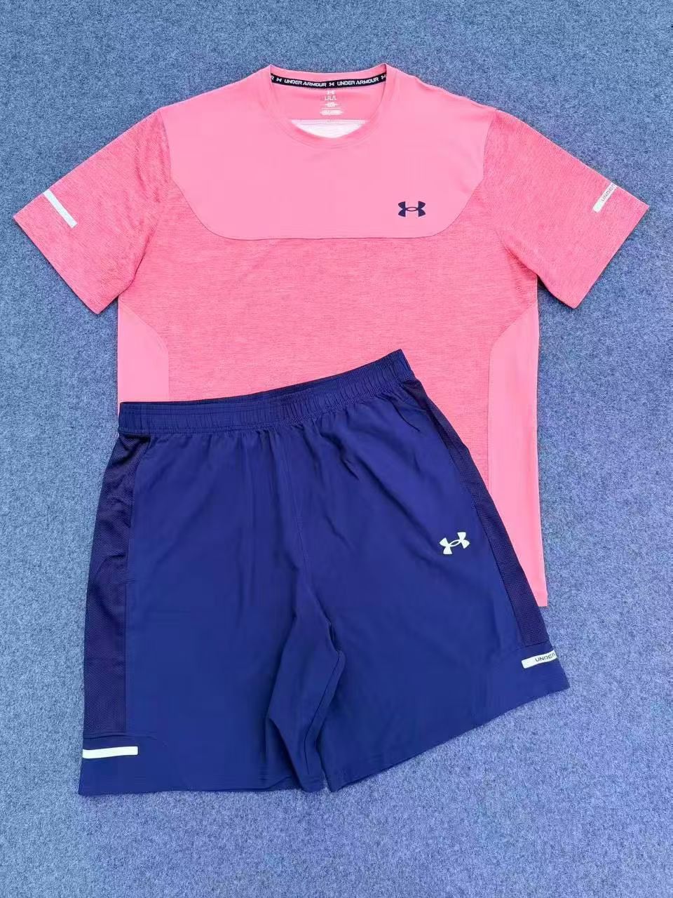 Ensemble Under Armour T-shirt + Short - Rose corail