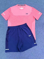Ensemble Under Armour T-shirt + Short - Rose corail