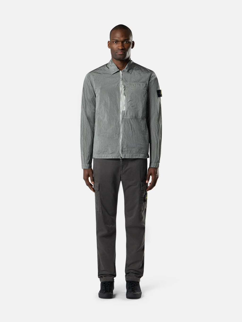 Veste Stone Island Nylon Metal gris métal - portée face