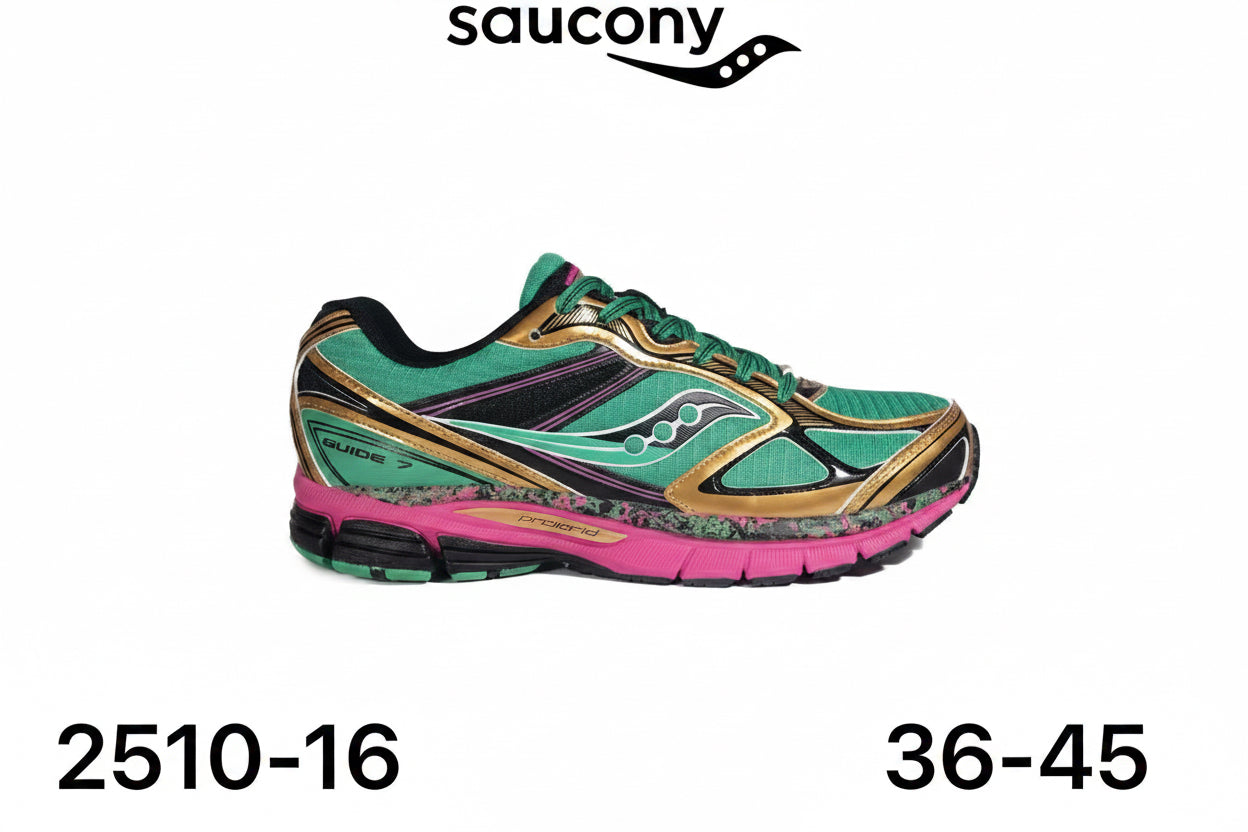 Saucony ProGrid Guide 7 Vert Émeraude Or Rose Lot de 12