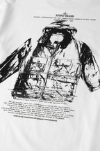 T-shirt Archivio Stone Island Blanc dos zoom
