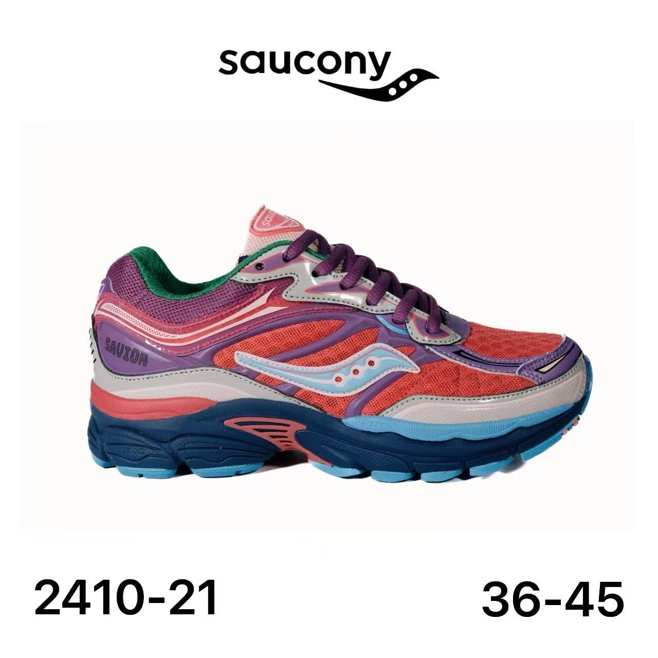 Saucony ProGrid Omni 9 corail & violet - lot de 12