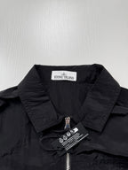 Veste Stone Island Nylon Metal noir - détail col