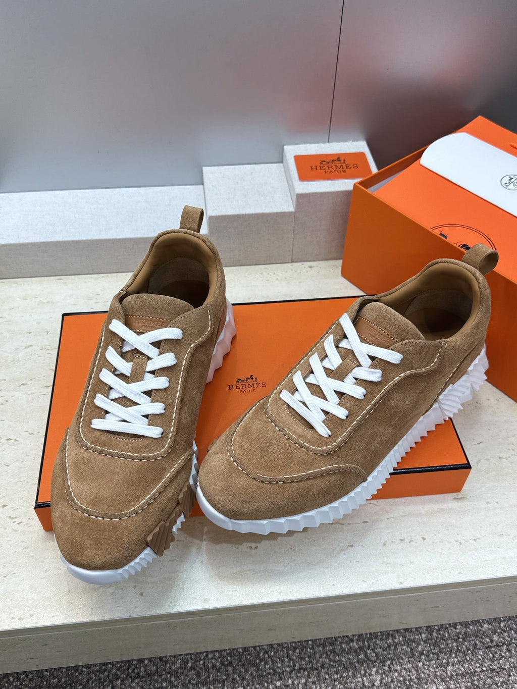 Sneakers Hermès Bouncing - Camel