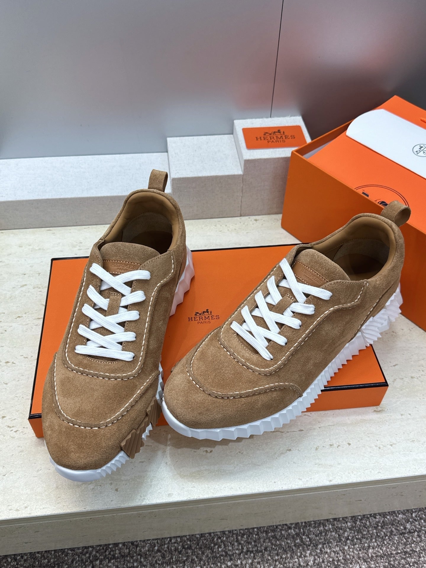Sneakers Hermès Bouncing - Camel