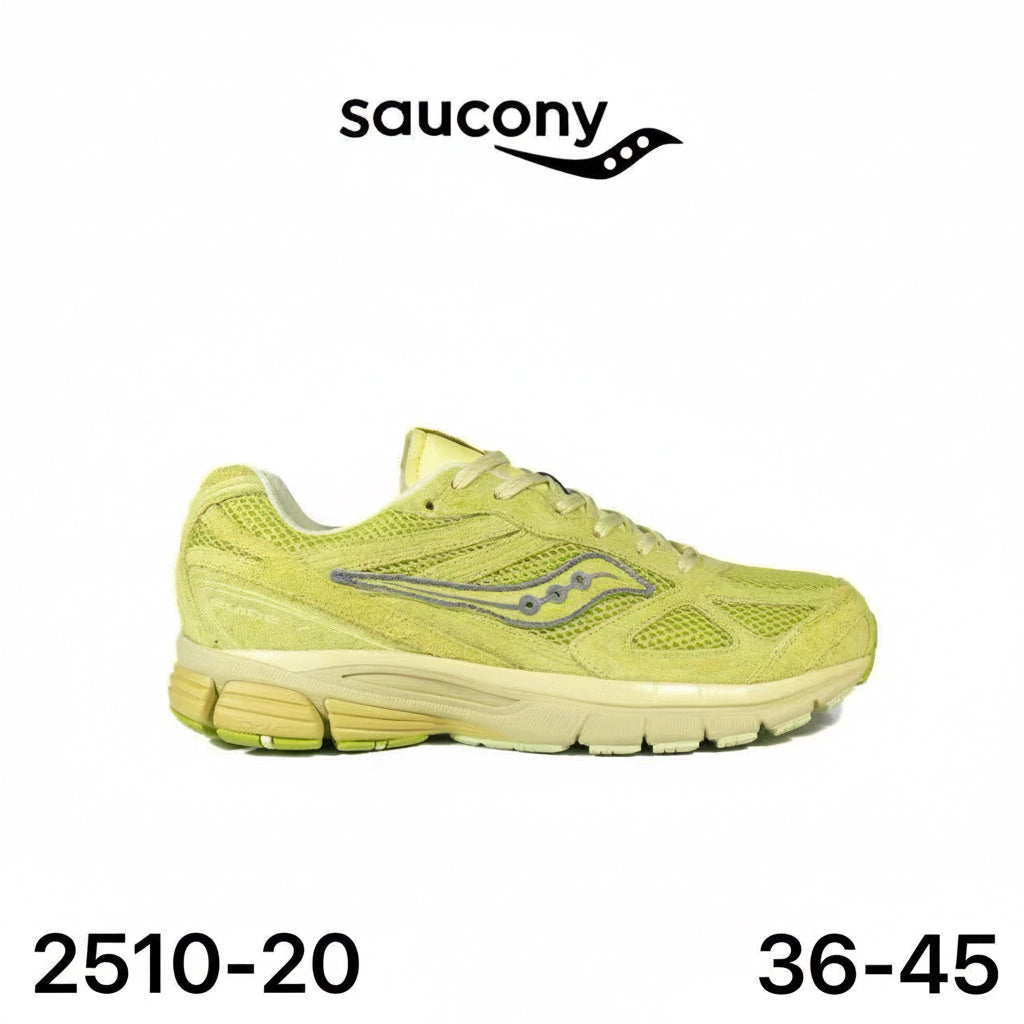 Saucony ProGrid Guide 7 Jaune Pastel Gris Lot de 12