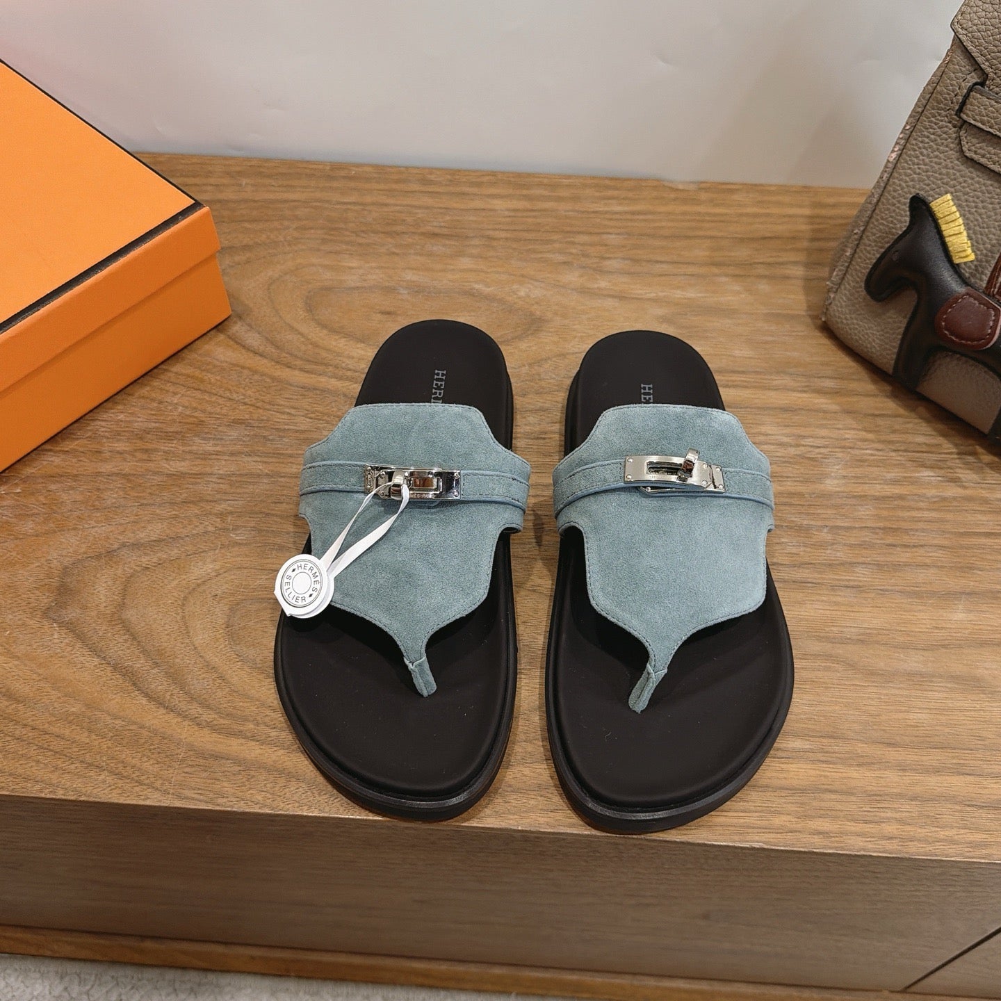 Sandales Hermès Empire - Bleu Gris