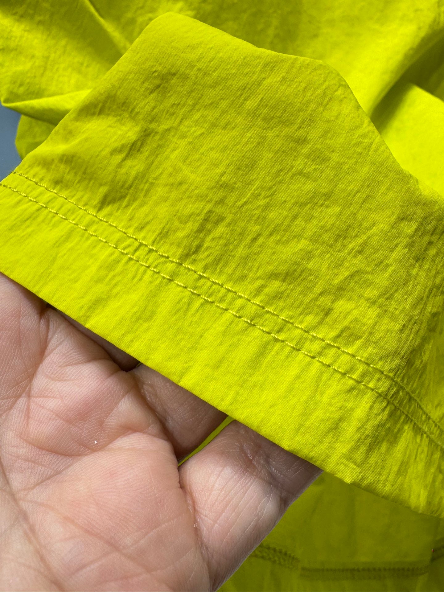 Short de bain Stone Island Nylon Metal jaune fluo - détail