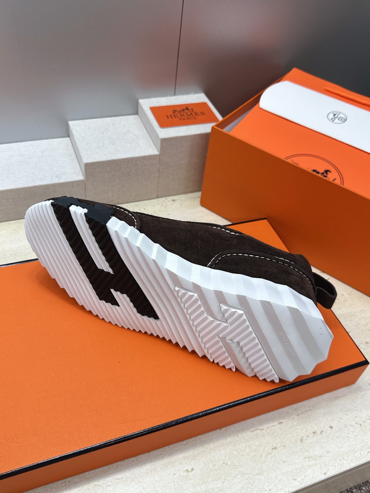 Sneakers Hermès Bouncing - Marron Foncé