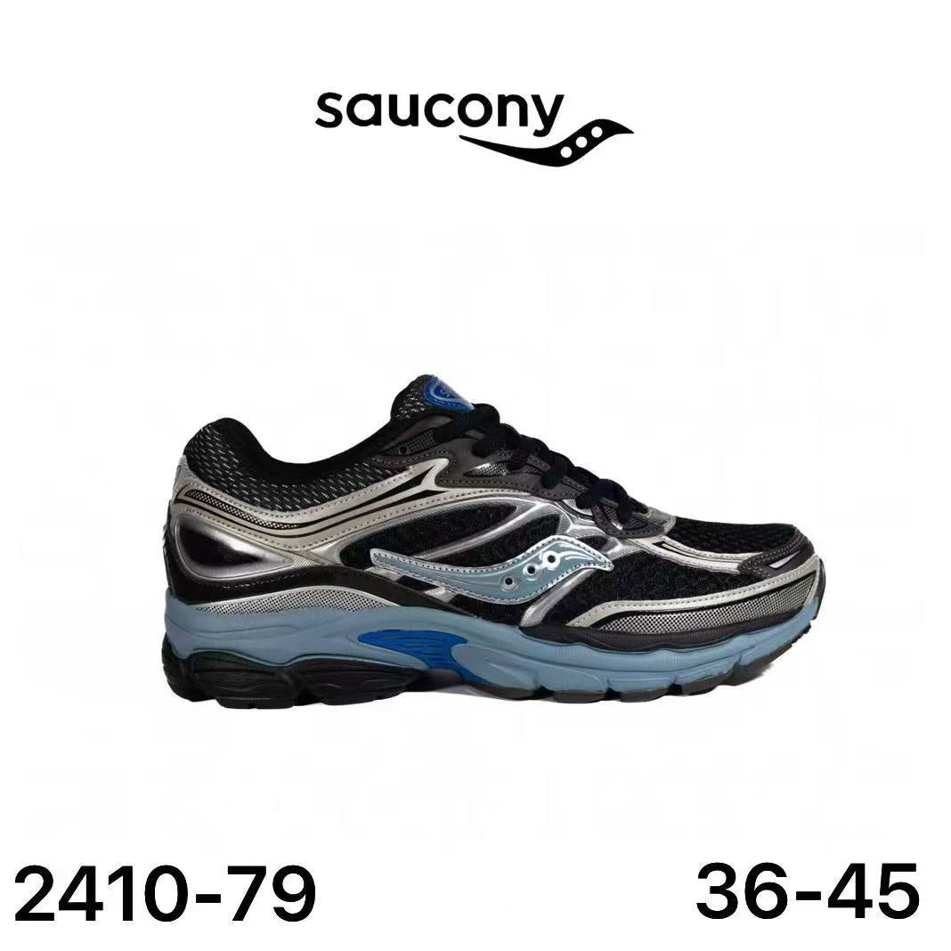 Saucony ProGrid Omni 9 noir & bleu - lot de 12