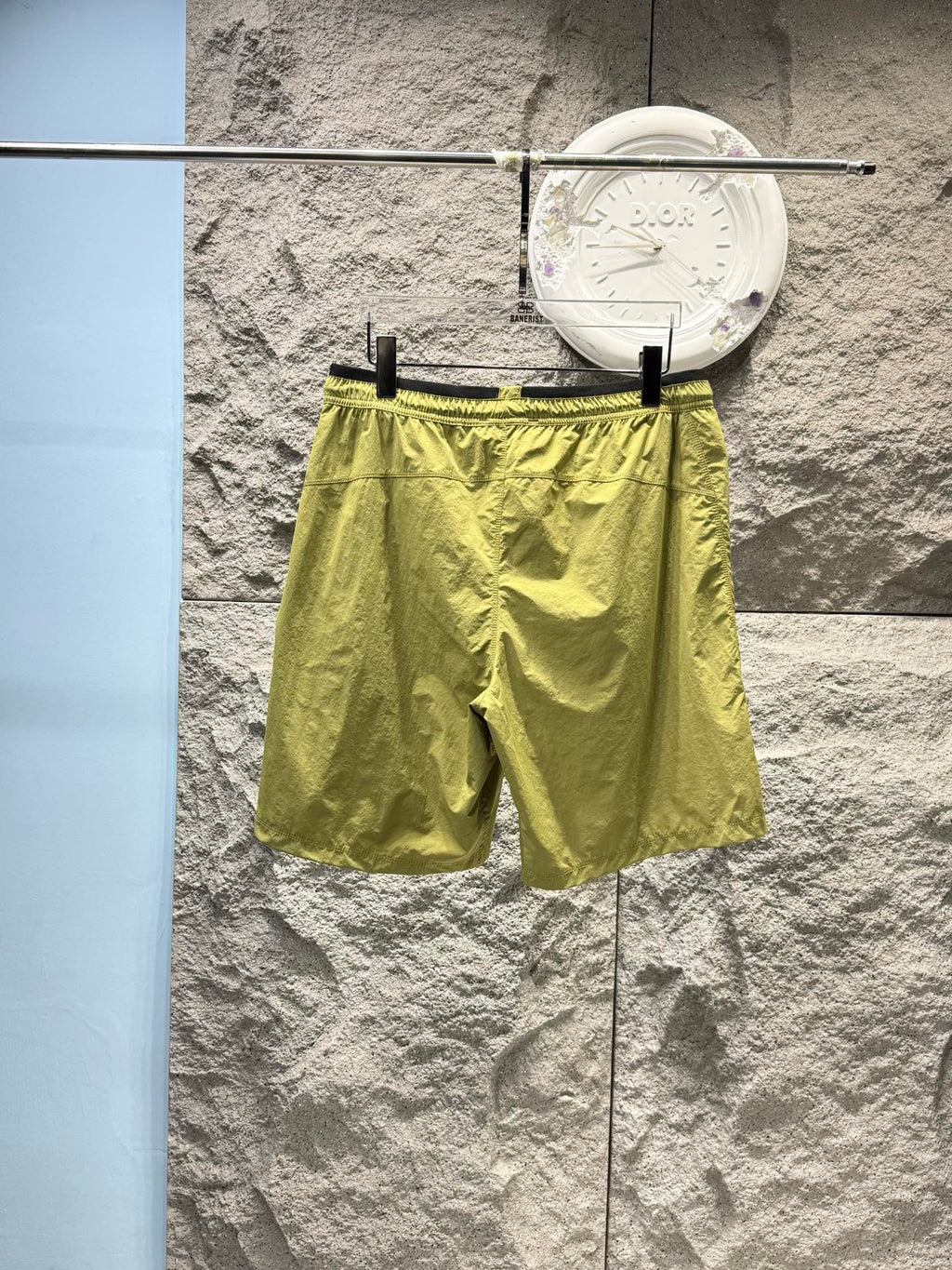Short de bain Stone Island Nylon Metal vert olive - détail