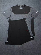 Ensemble Under Armour T-shirt + Short - Gris anthracite