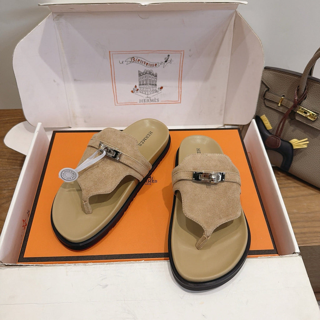 Sandales Hermès Empire - Camel