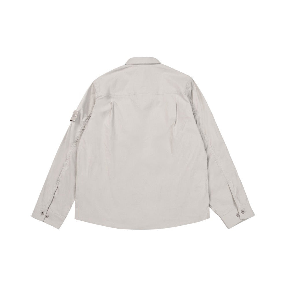 Surchemise Stone Island Ghost gris poudré - dos