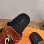 Sandales Hermès Empire - Cognac