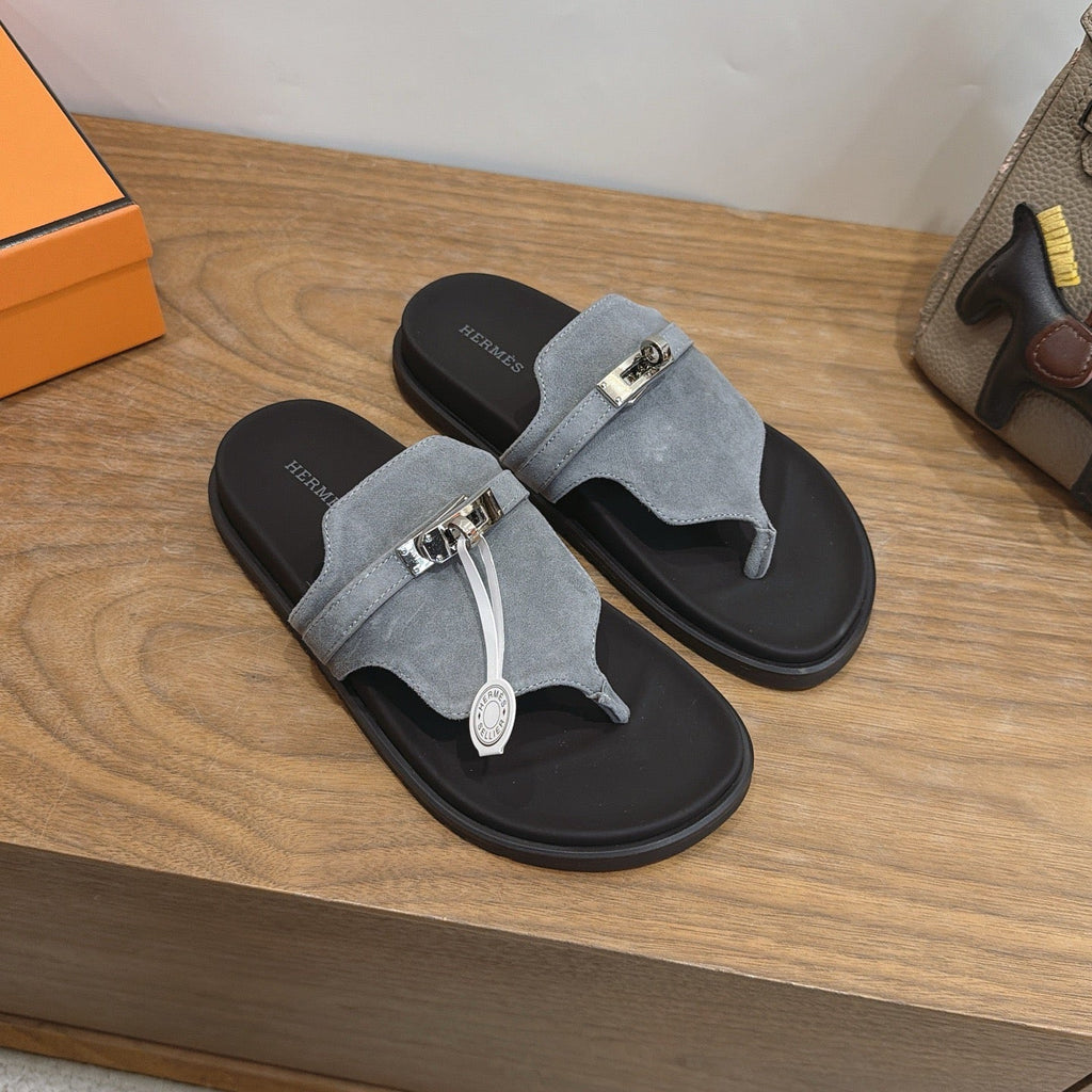 Sandales Hermès Empire - Gris