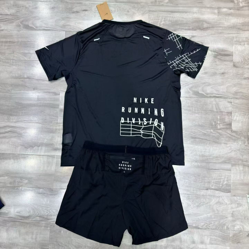 Ensemble Nike Running Division T-shirt + Short - Noir