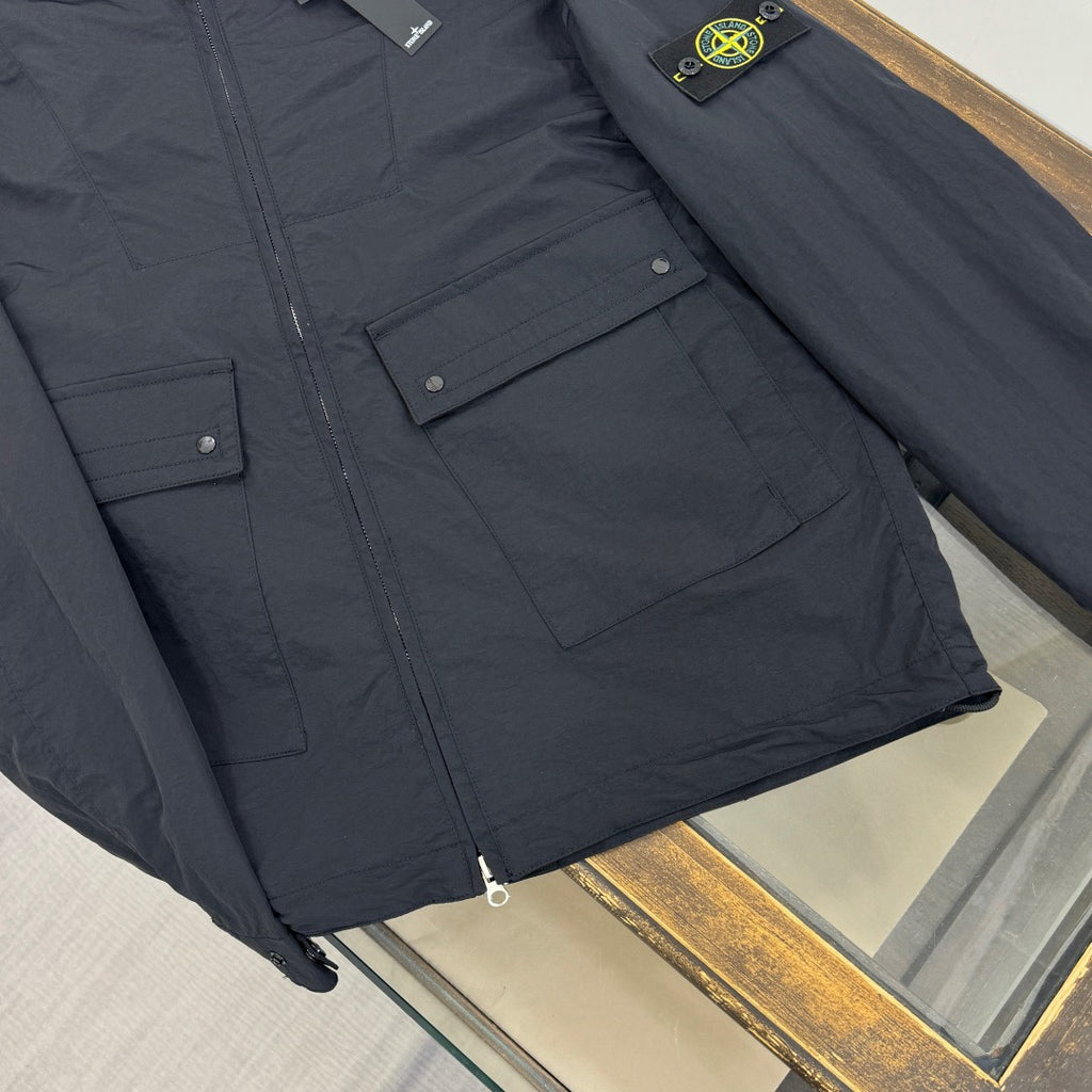 Veste déperlante à capuche - Noir