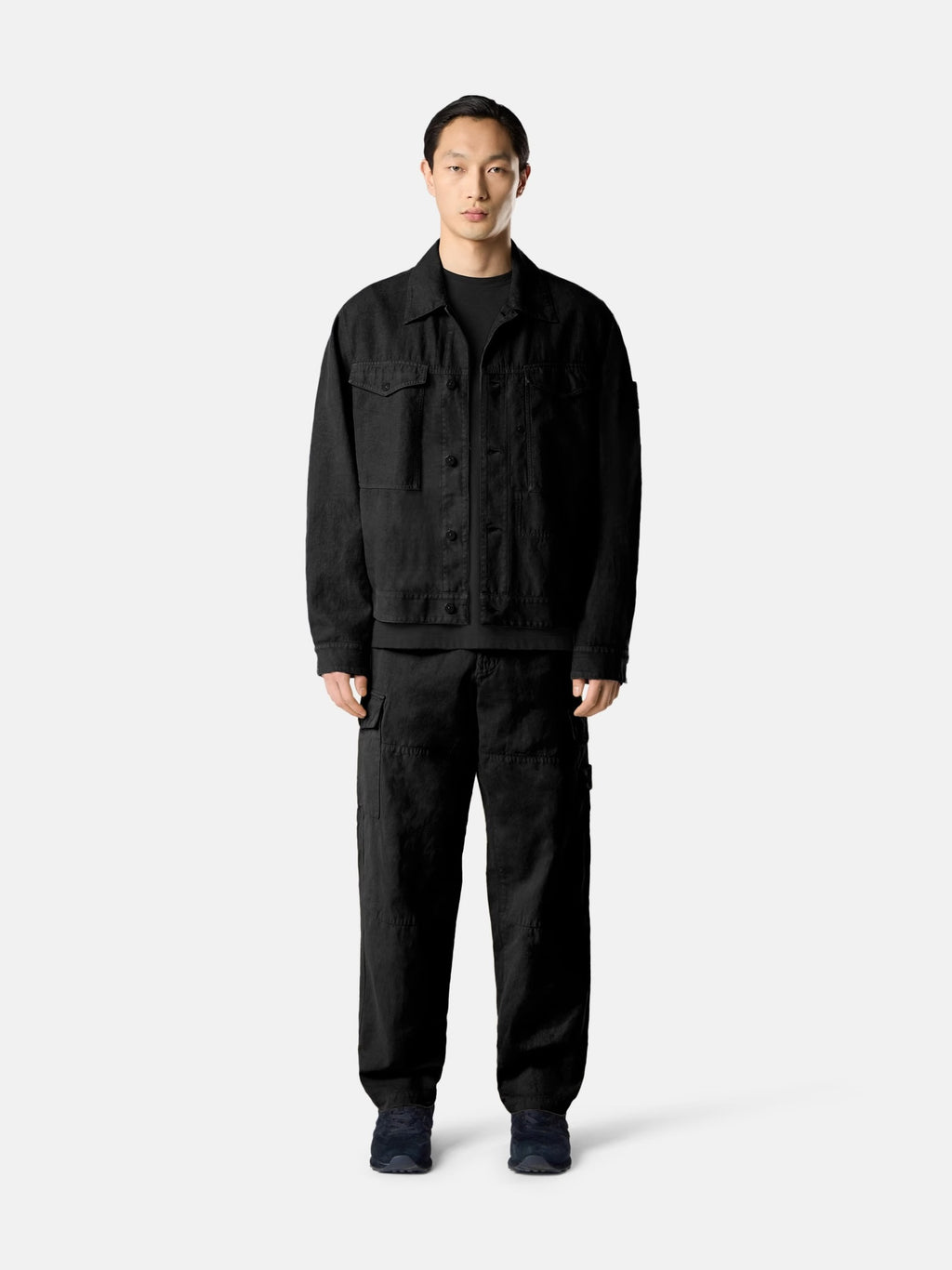 Surchemise Stone Island Ghost noir - portée face